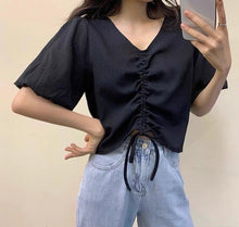 Load image into Gallery viewer, allegayin Blouses Women&#39;s Casual Shirts Twist Knot Tunics Tops
