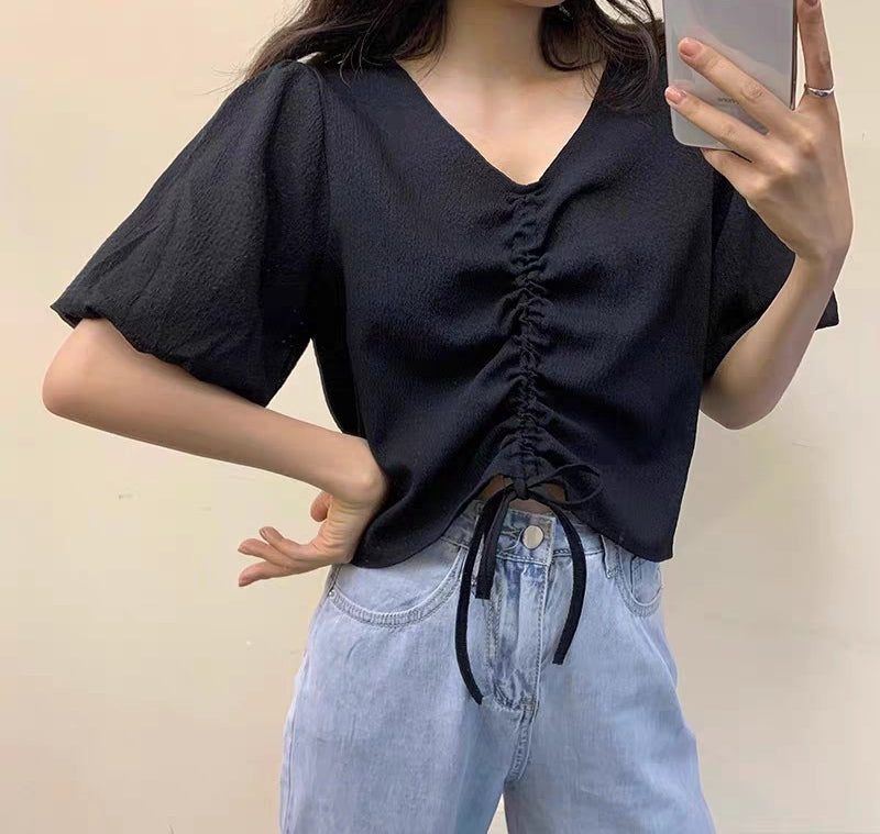 allegayin Blouses Women's Casual Shirts Twist Knot Tunics Tops